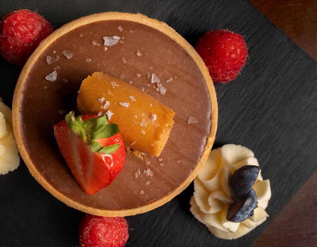 Salted Caramel and Chocolate Tartlet