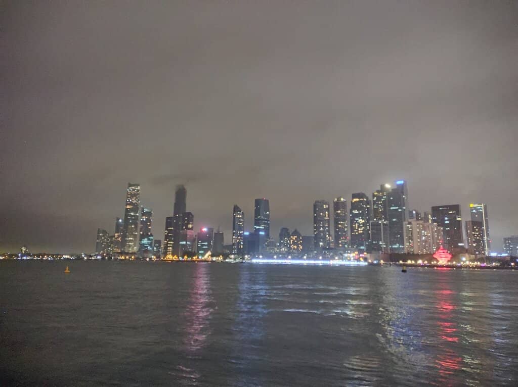 Vibrant Nighttime Ambiance