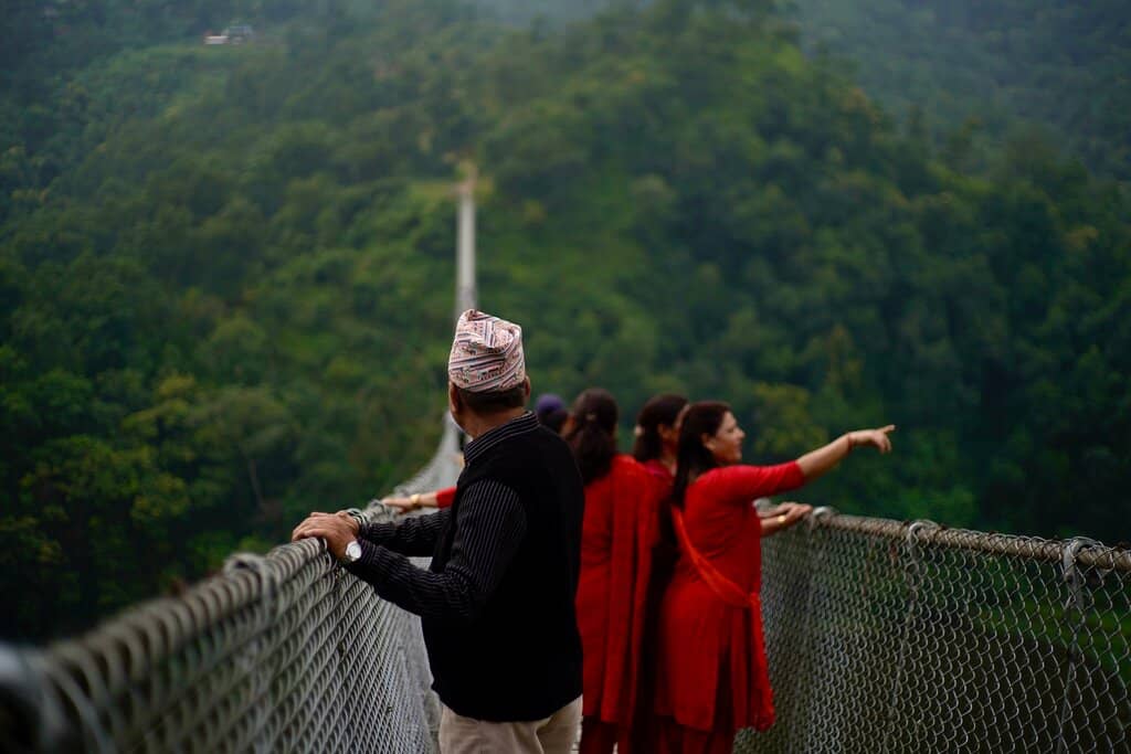 Newly Constructed Suspension Bridge