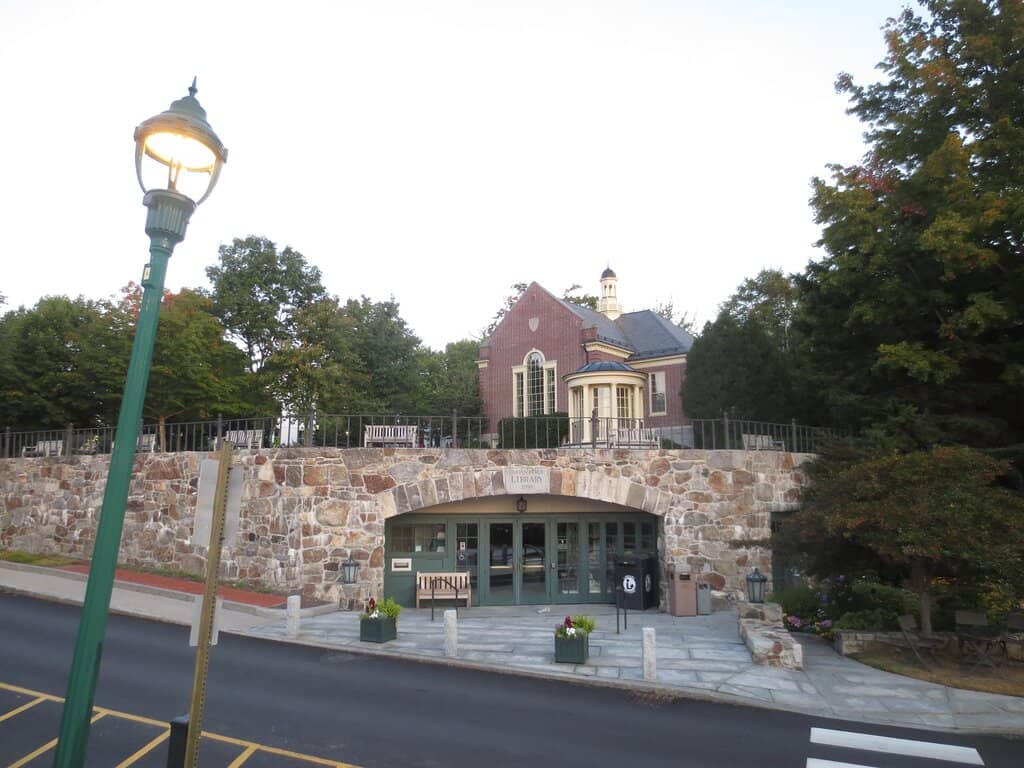 Manicured Library Grounds
