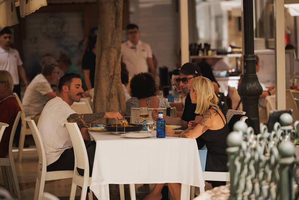 Lively Plaza de la Carihuela Atmosphere
