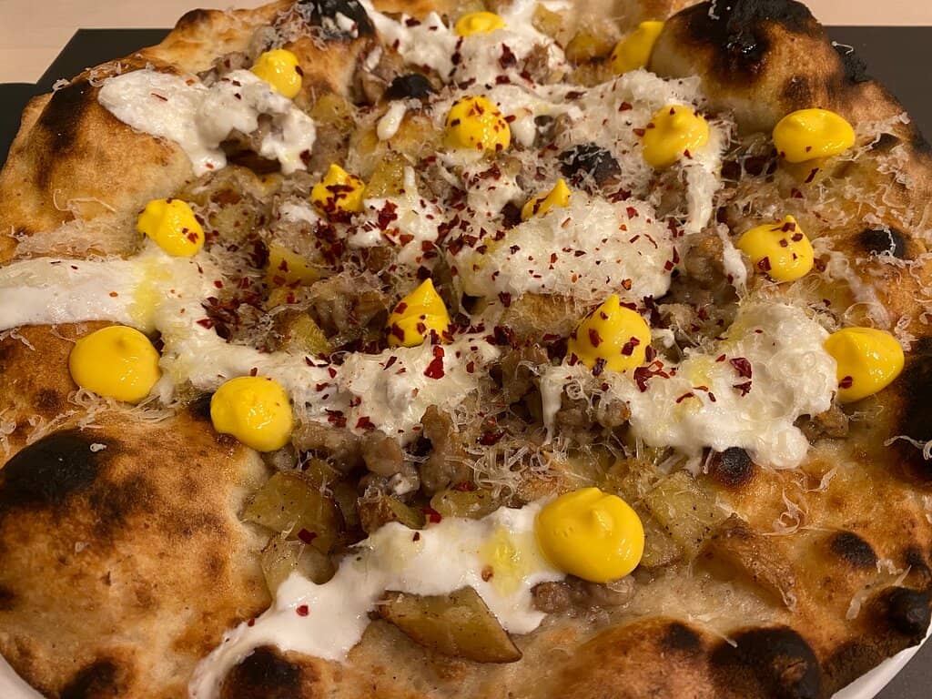 Pizza with Potatoes and Sausage