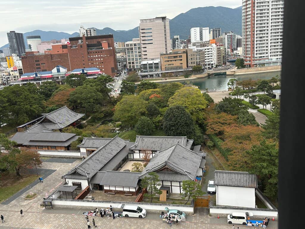 Unique Castle and Torii View