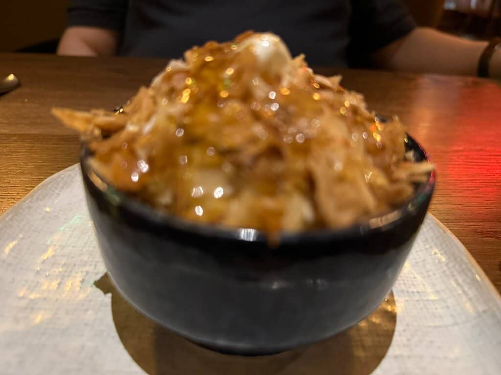 Blackened shrimp dish