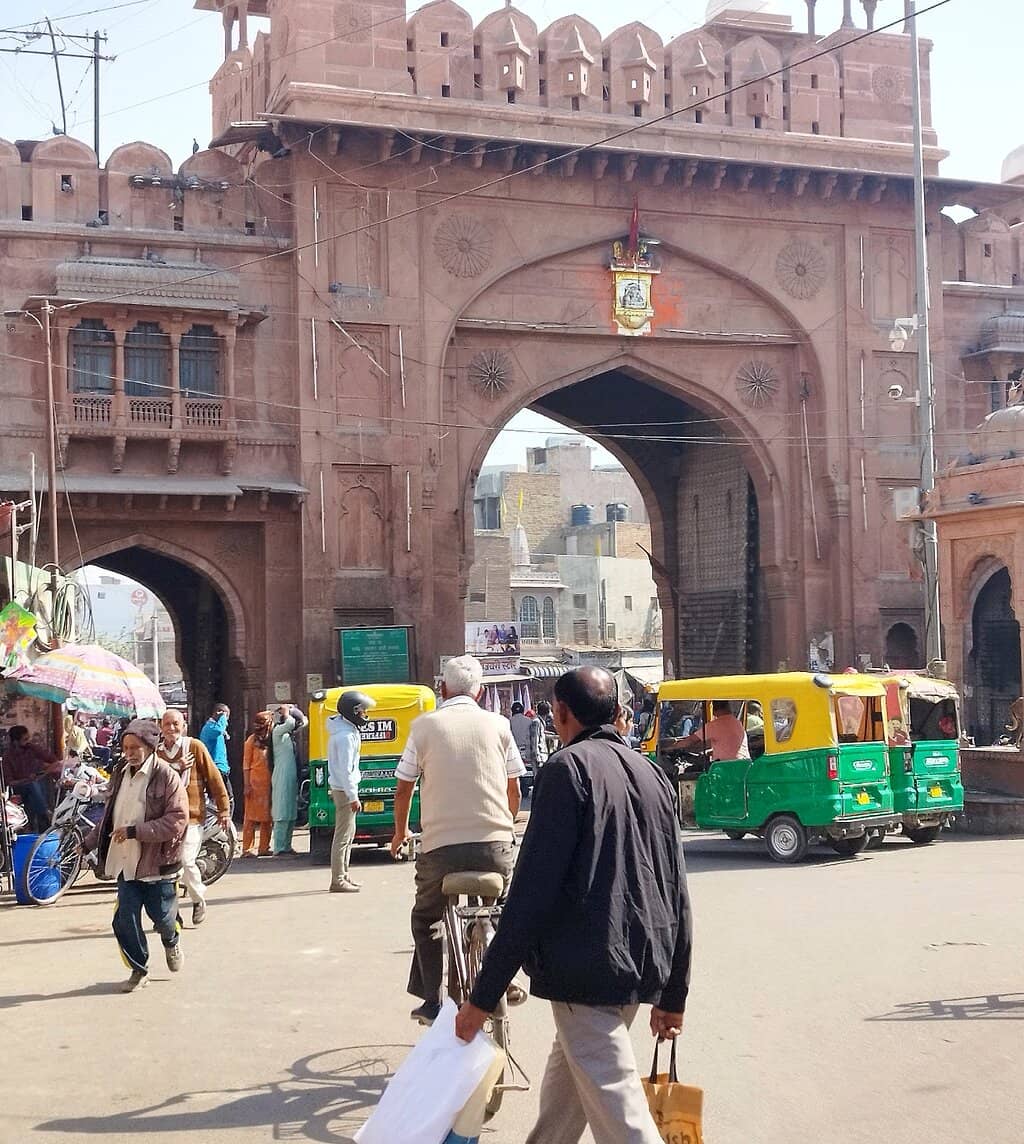 Bustling Market Scene