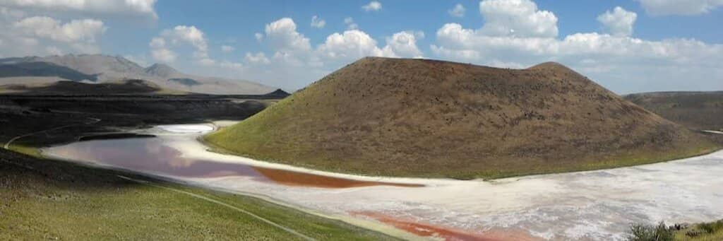 Salt Flats and Volcanic Landscape