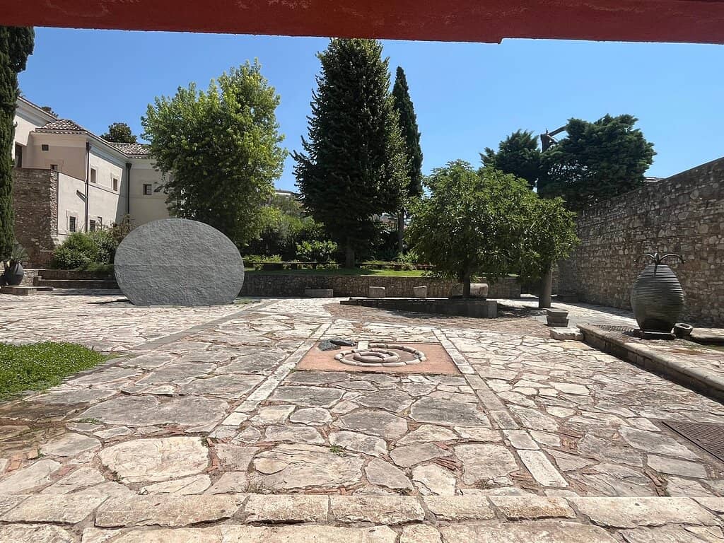 Tranquil Fountain and Sculptures