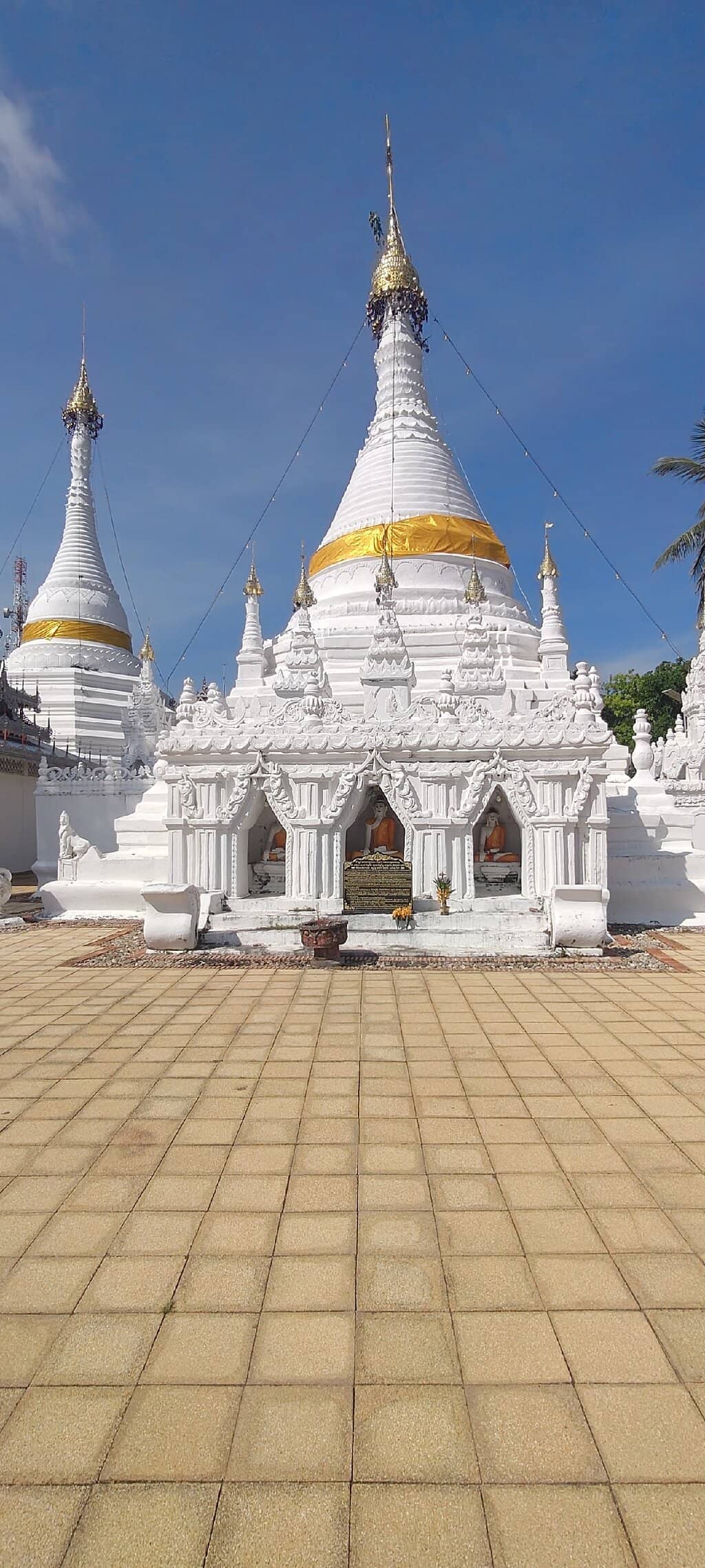 Iconic White Stupas