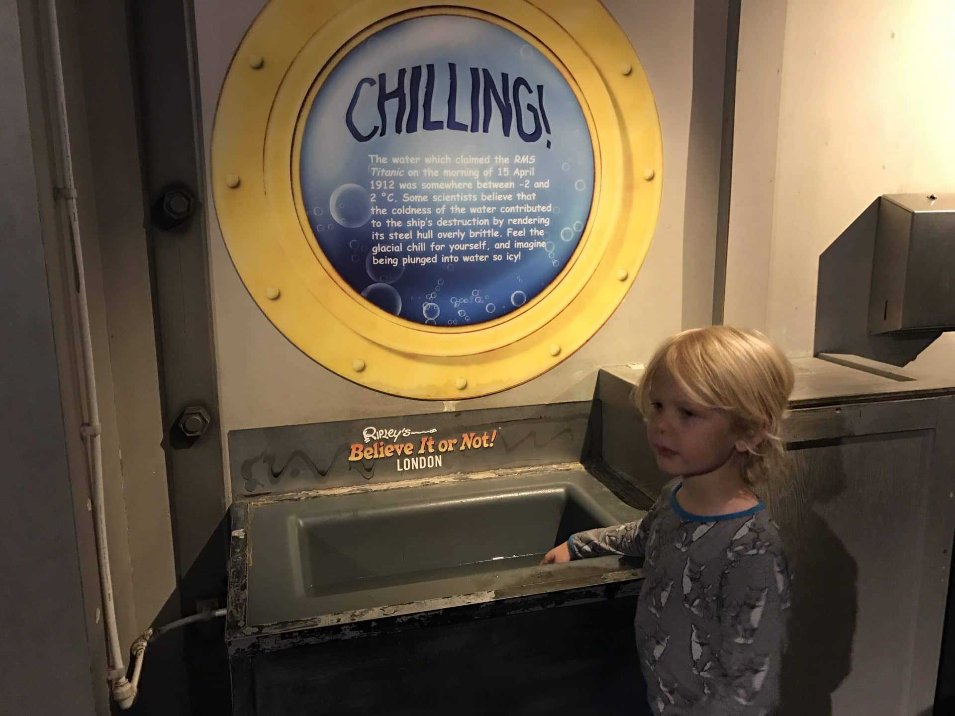 Titanic Cold Water Exhibit