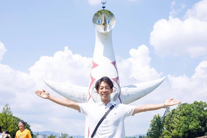 View the symbolic “Tower of the Sun” up close, designed by artist Taro Okamoto
