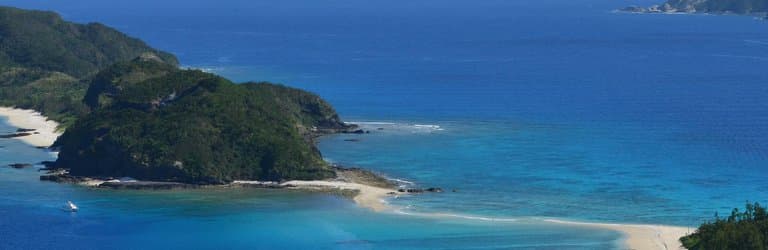 The view of Ama Beach from n observation area.