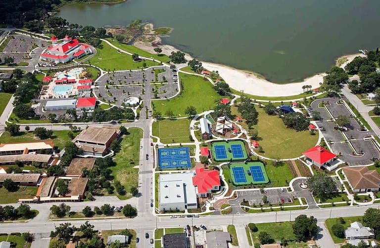 Aerial of Lake Eva