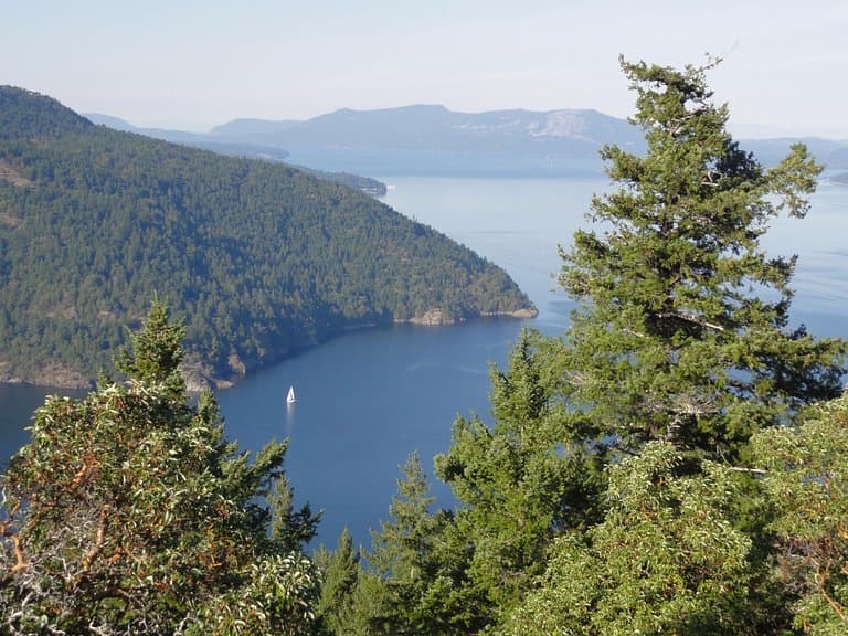 Looking towards Salt Spring Island in the distance