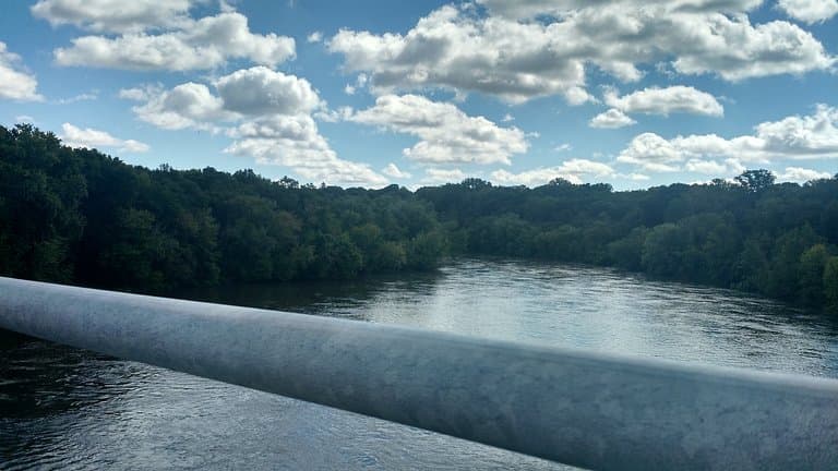 Looking out over the Cedar River from the trail.