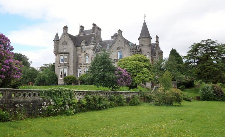 The house and private walled gardens