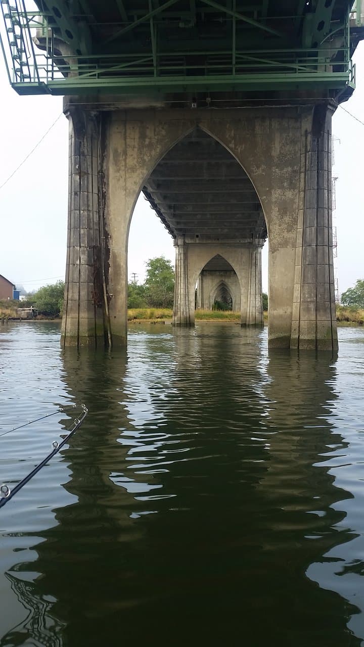 View from under bridge toward reedsport