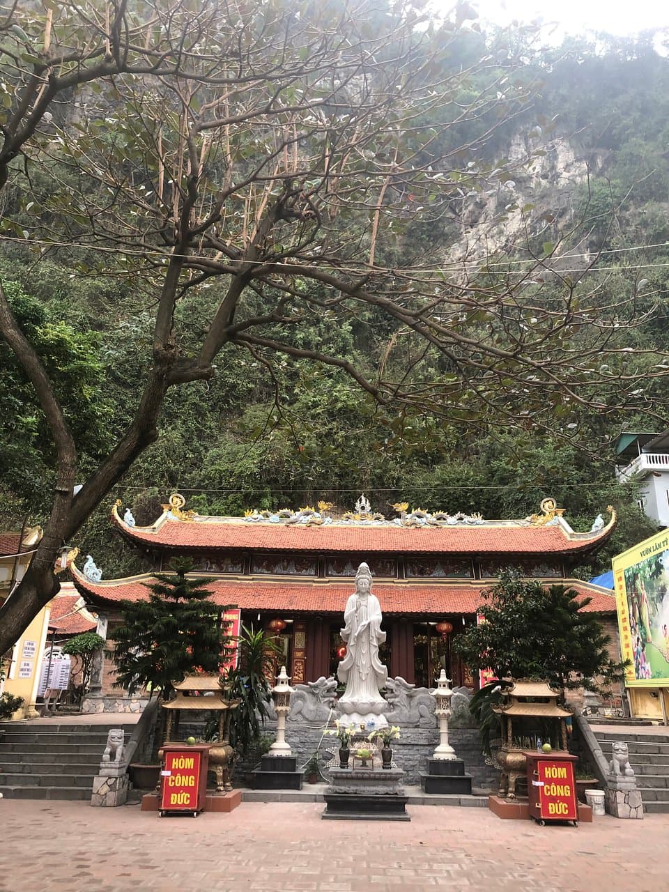 Inside the compound.