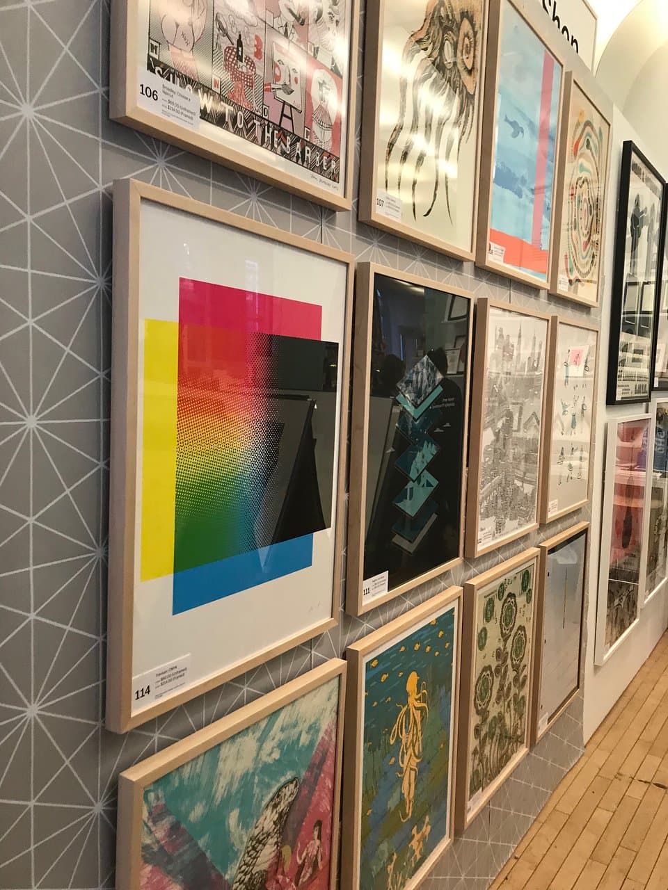 lots of art displayed