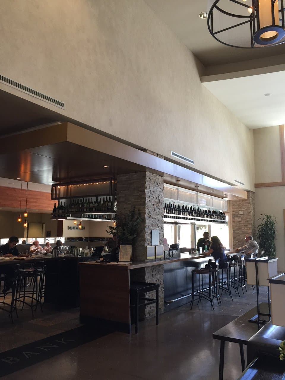 Front view of Bank Café & Bar from lobby area.