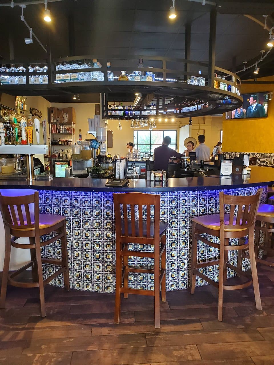 The bar...watch your step....floor dips