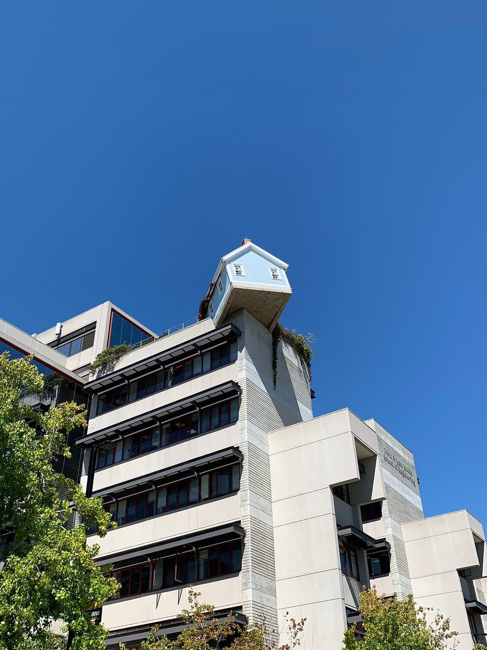 Do Ho Suh “Fallen Star” 2012 on top of Jacobs School of Engineering