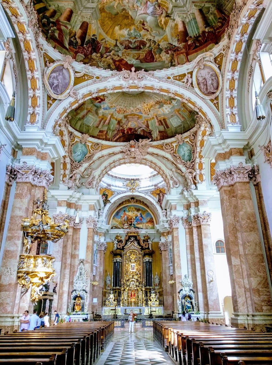 Inside the church