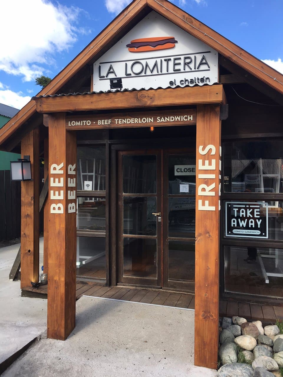 La Lomiteria is a tiny takeout place with great fries and sandwiches and very friendly service.