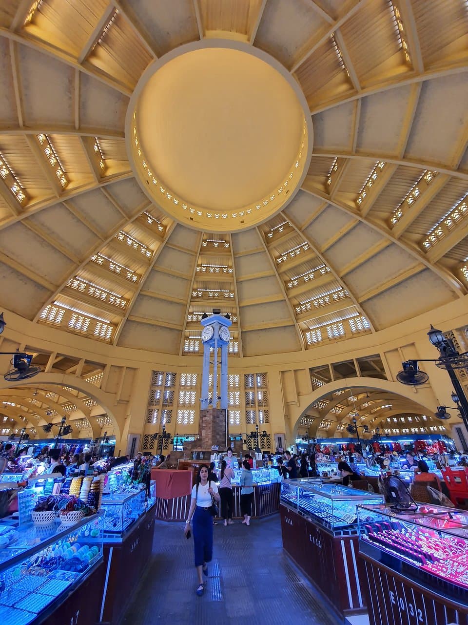 Inside view of Central Market, Phnom Penh.