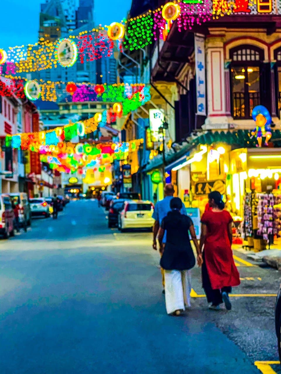Market at dusk