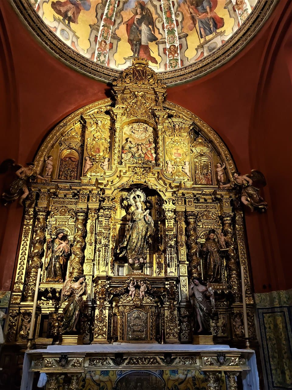 Inside the church