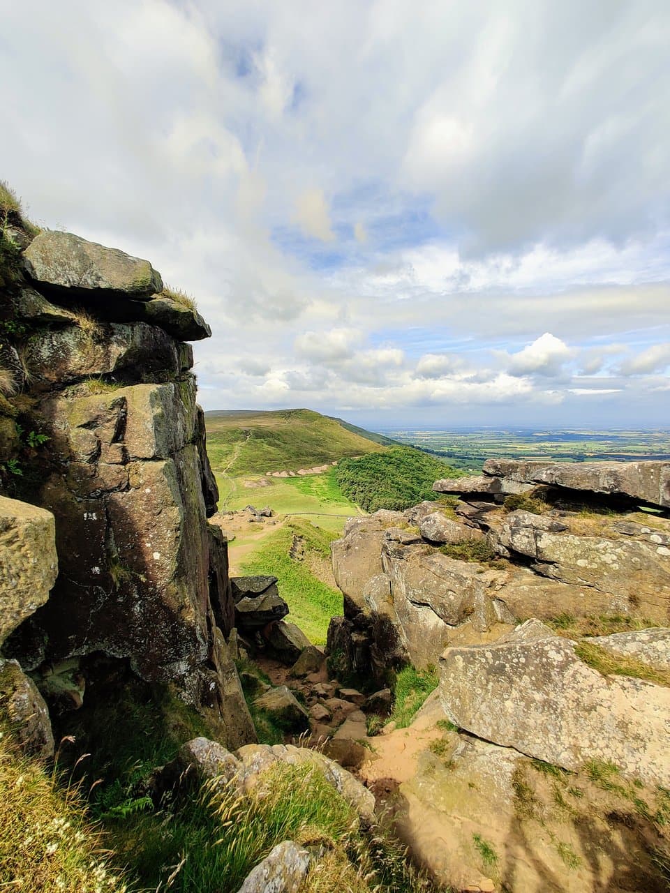 the trail through the Wainstones