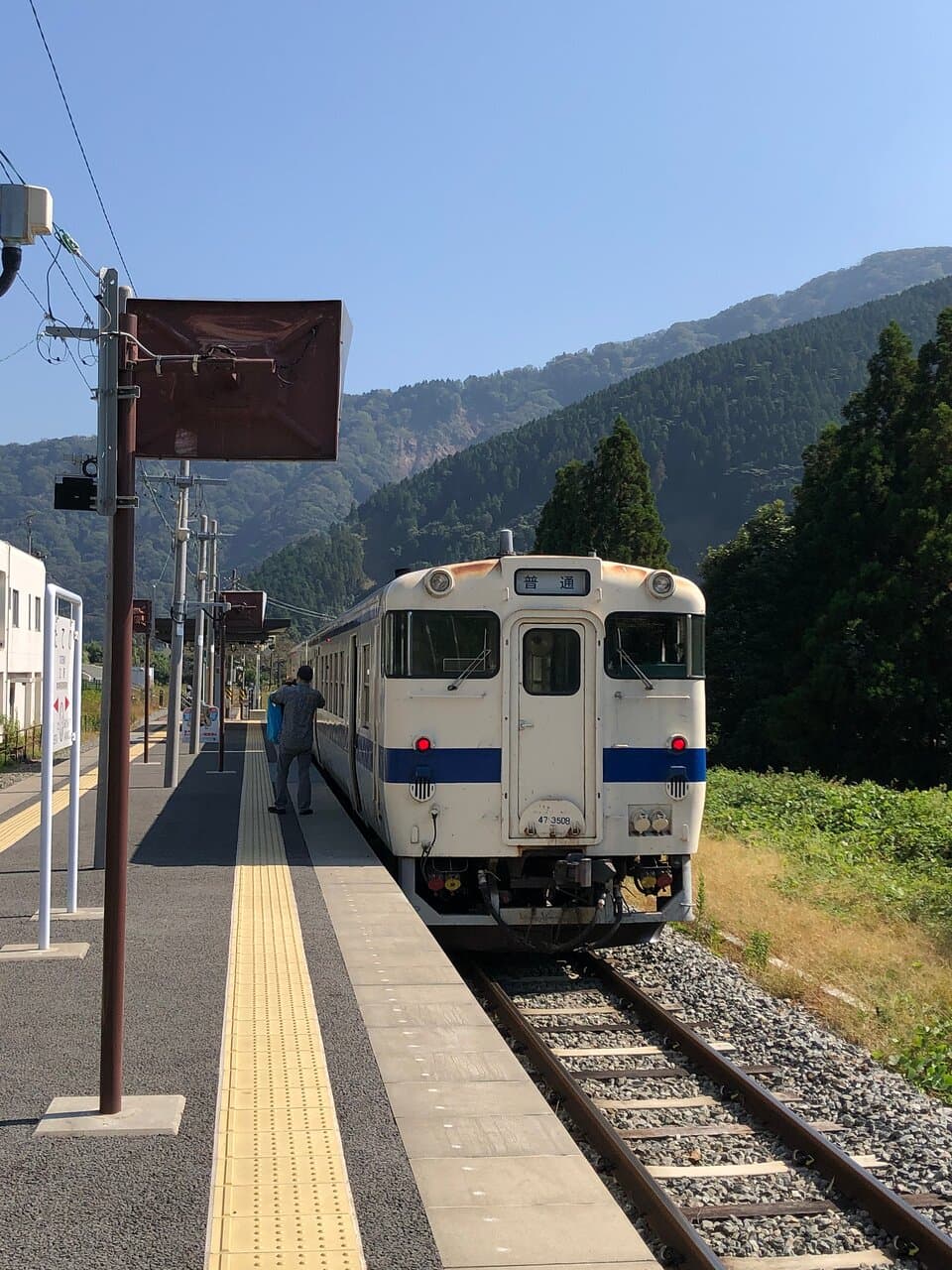 阿蘇駅方面に向かう車両