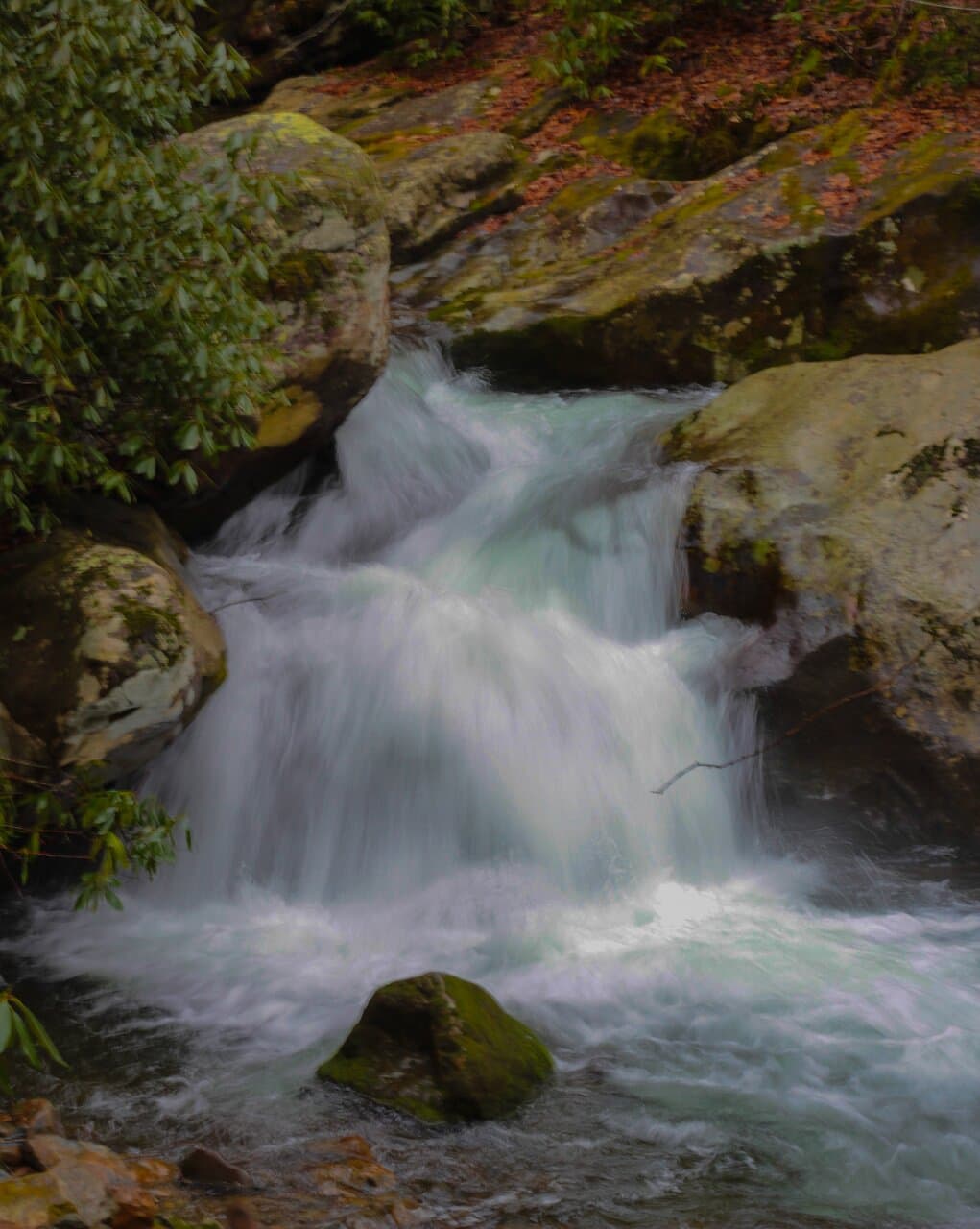 Roadside waterfall