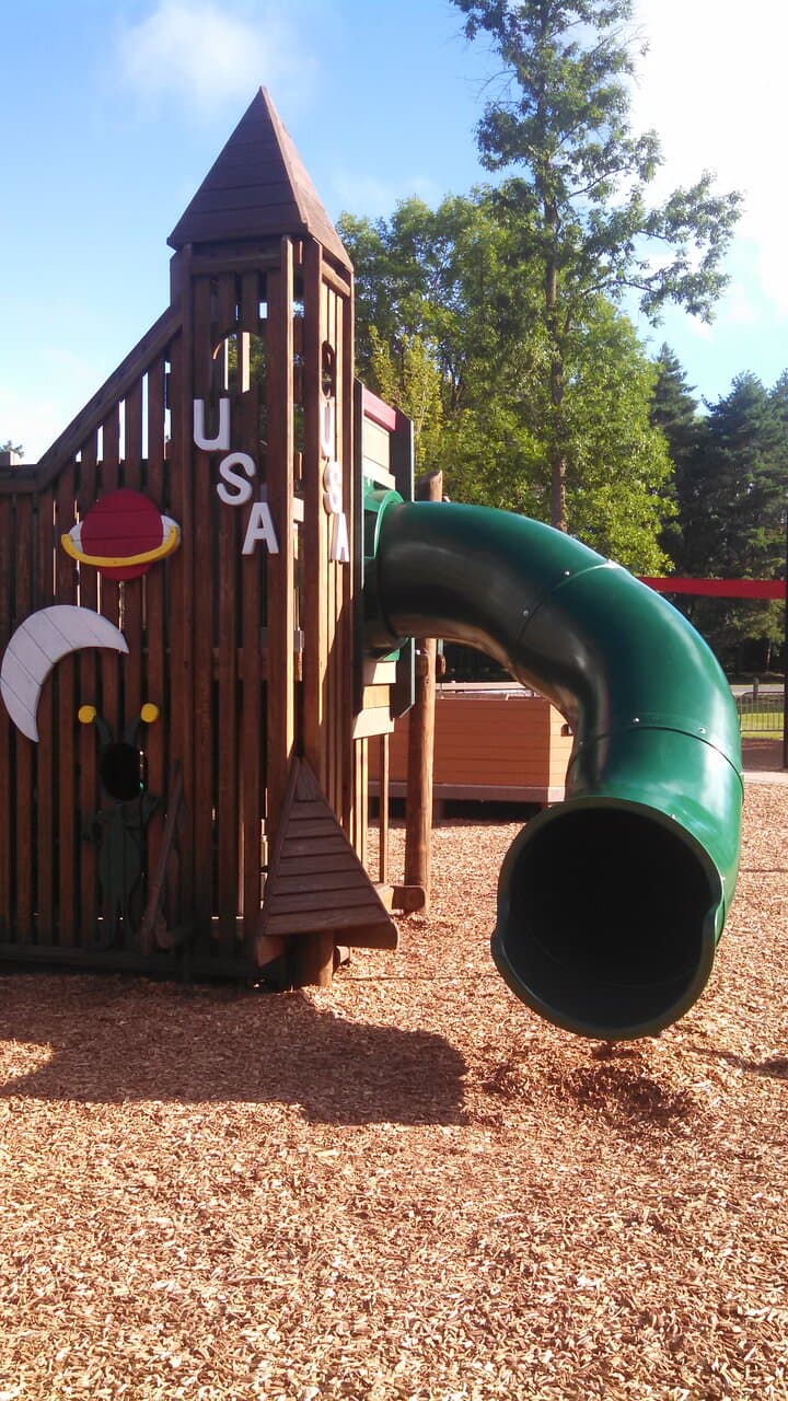 There are lots of slides in the Fun Zone!