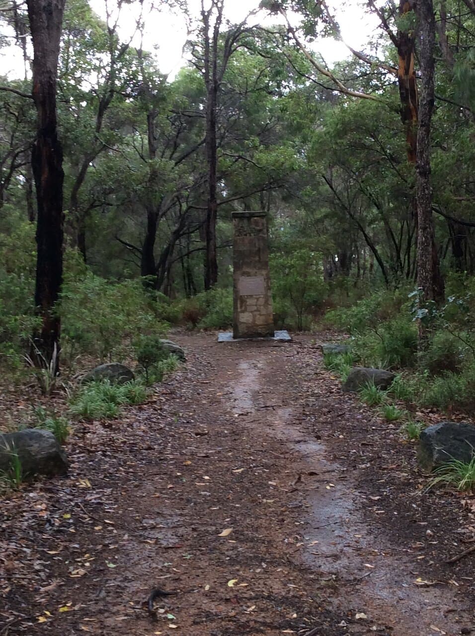 Track to memorial