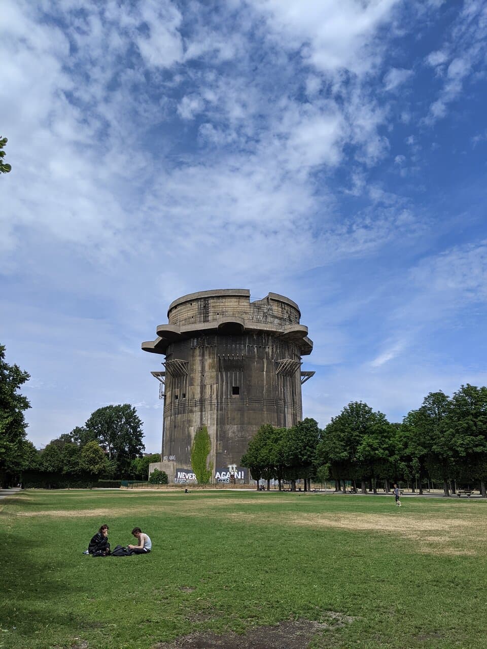 One of the two flake towers in Augarten Park, Vienna.