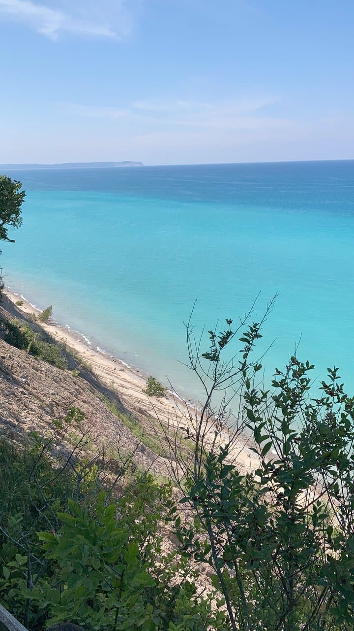 View of Lake Michigan from the overlook
