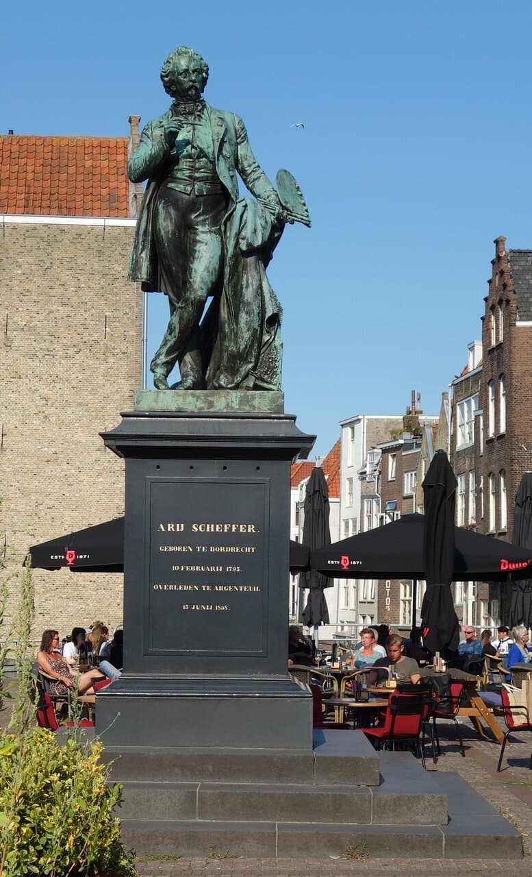 op het plein