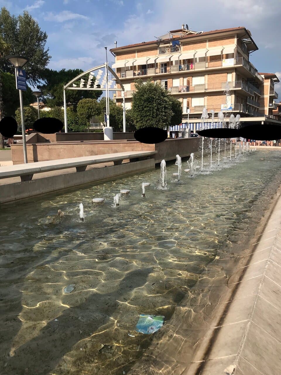 Piazza Fontana Brunnen Fountain Bibione Italien 