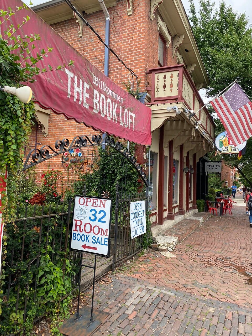 Indoors, outdoors, and the door to the restroom