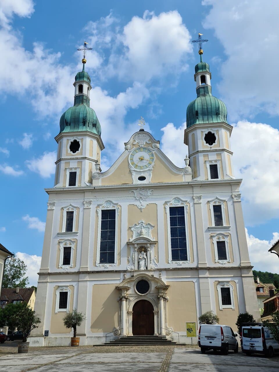 Exterior facade of the sumptuous Cathedral at Arlesheim