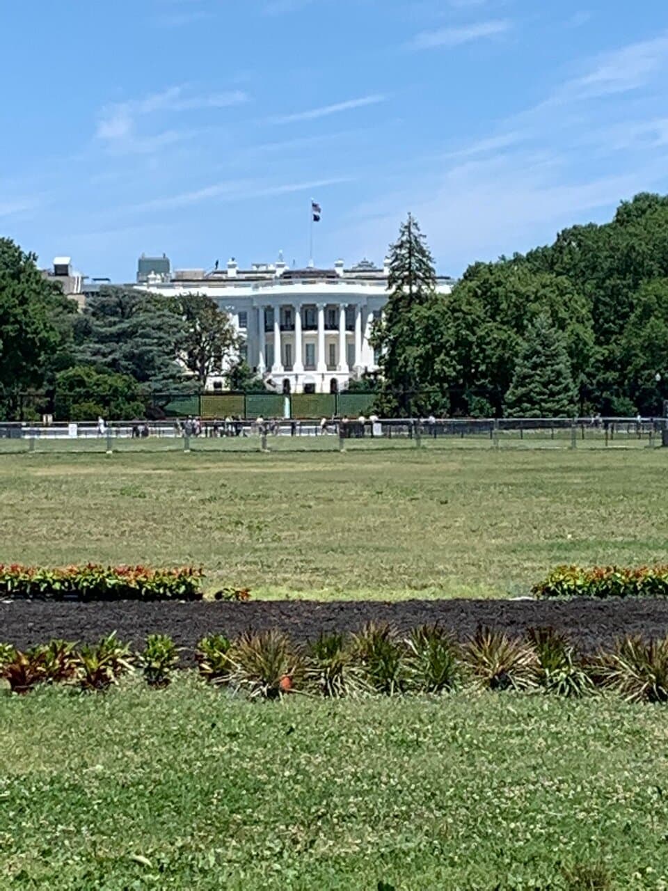 After some kind of demonstration- note the South Portico of the White House in the background distance