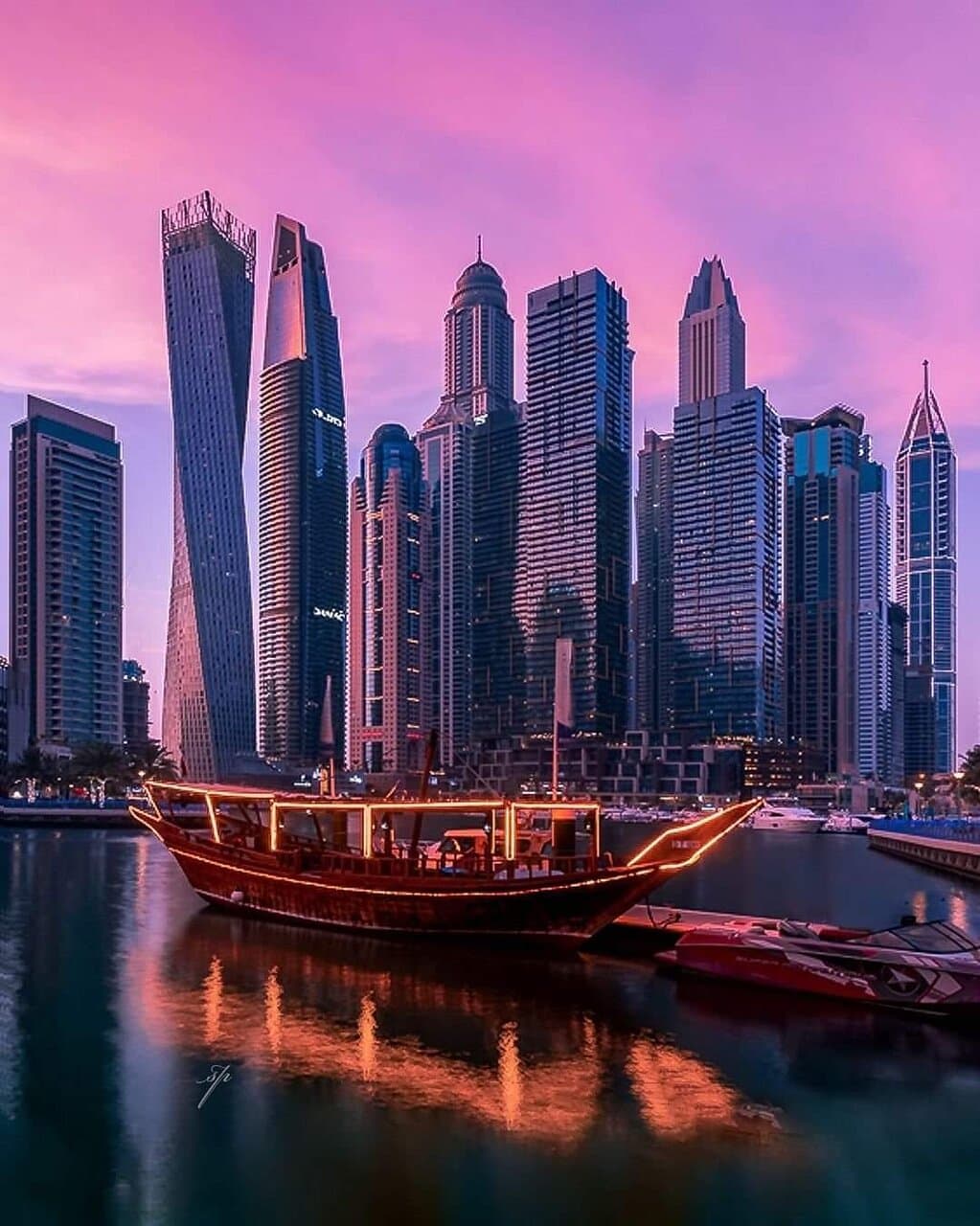 The view of Dubai Marina is very beautiful,the give to peace of mind just silent.   You really have nothing like Dubai!  - - #marina #touristspot #deluxetravelandholidays