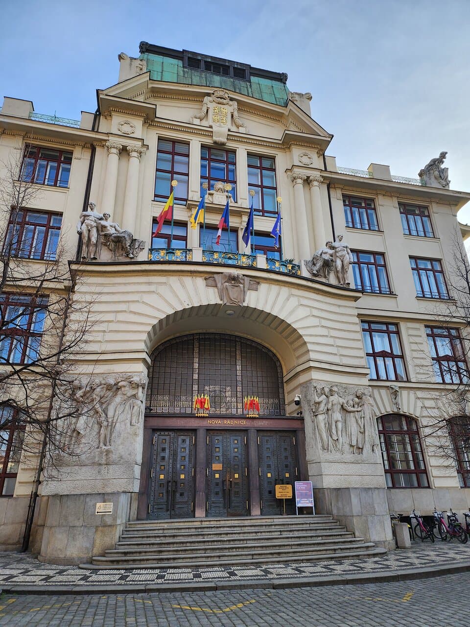 New town hall where the elevator is located.