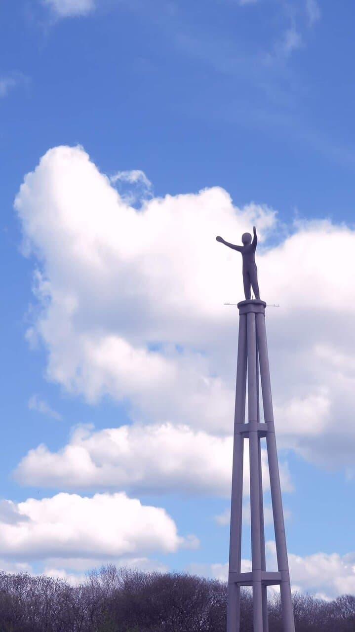 Hope sculpture and Evolve Sculpture