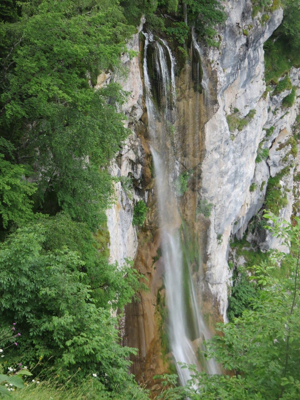 The falls viewed from as close as we managed t get to the top.