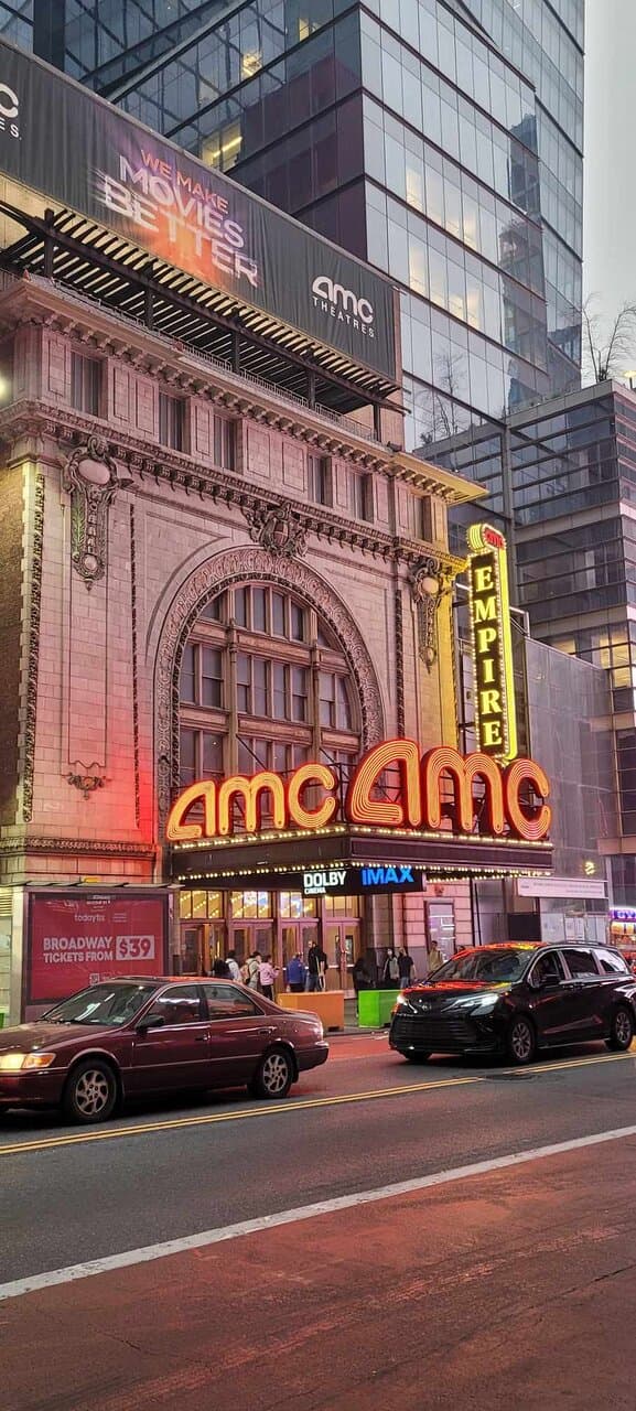 The AMC 25 cinema complex close to Broadway