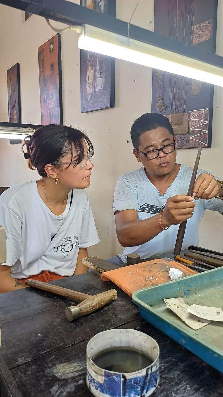 Making silver jewelry 