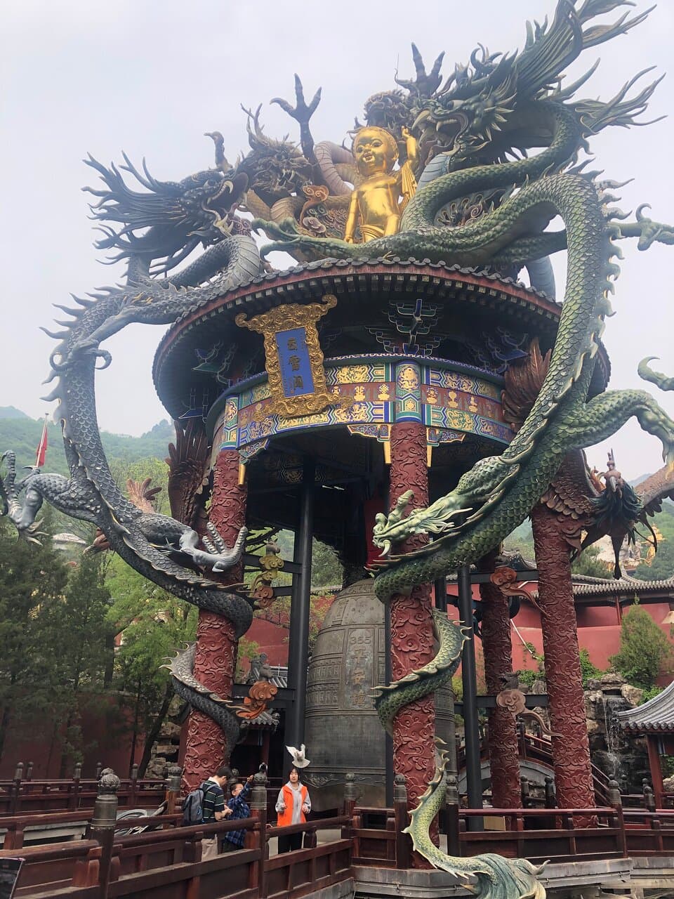 The pavilion showing Buddha as a baby per teachings.