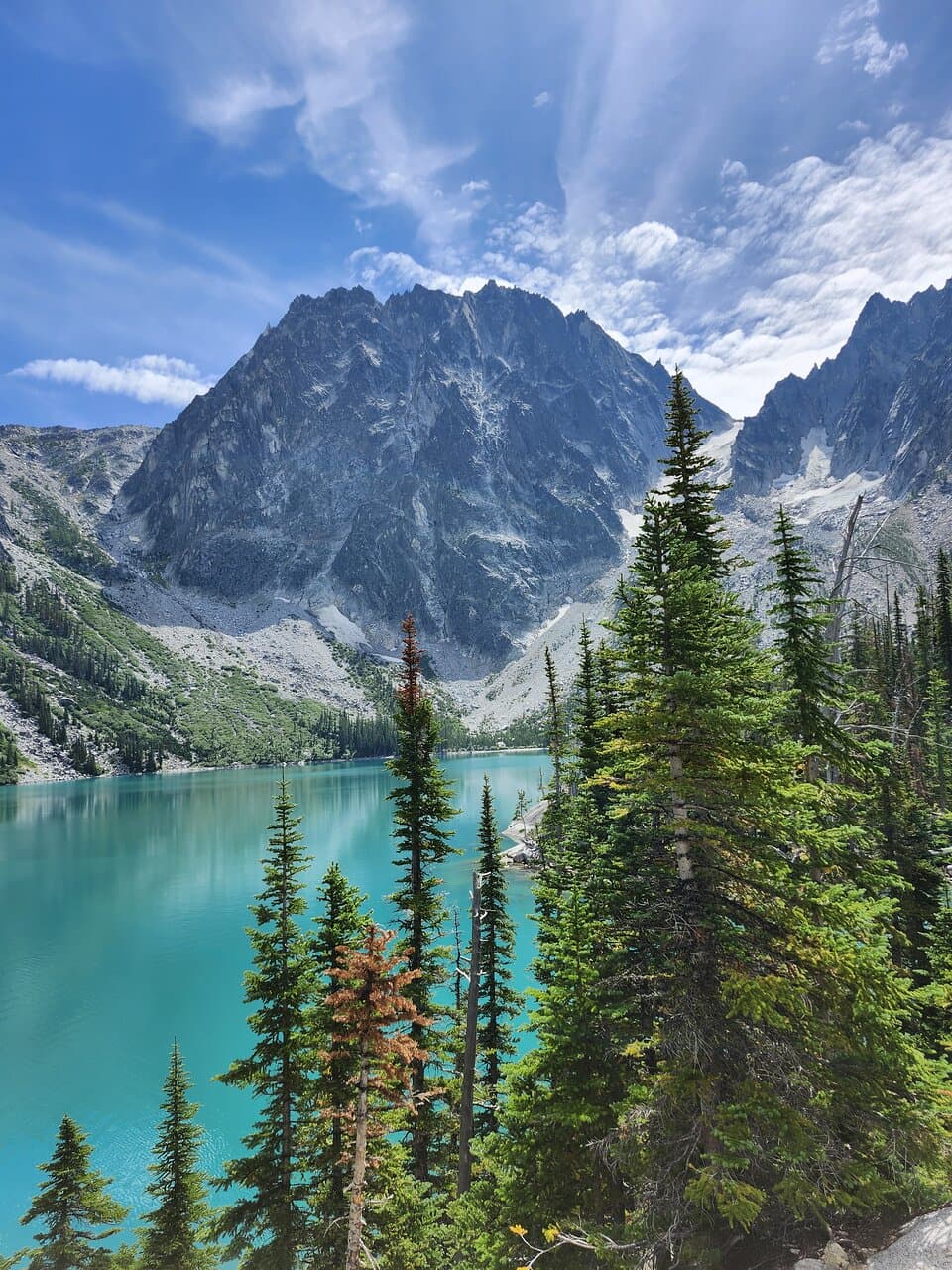 View from the overlook at Colchuck Lake.